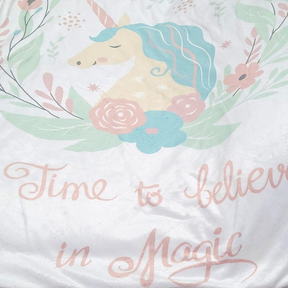 Unicorn baby girl blanket- One size